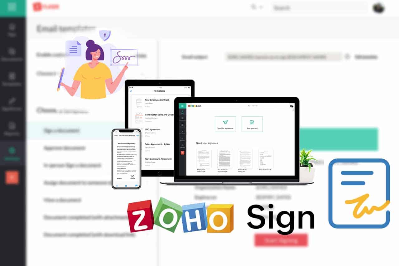 Imagen firma digital con Zoho sign: más seguridad sin papel