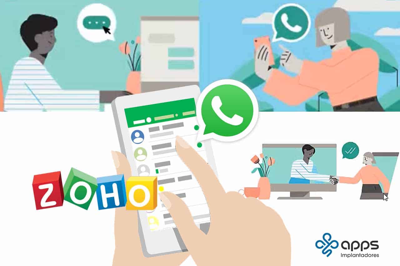 Imagen de la integración comercial de WhatsApp en Zoho