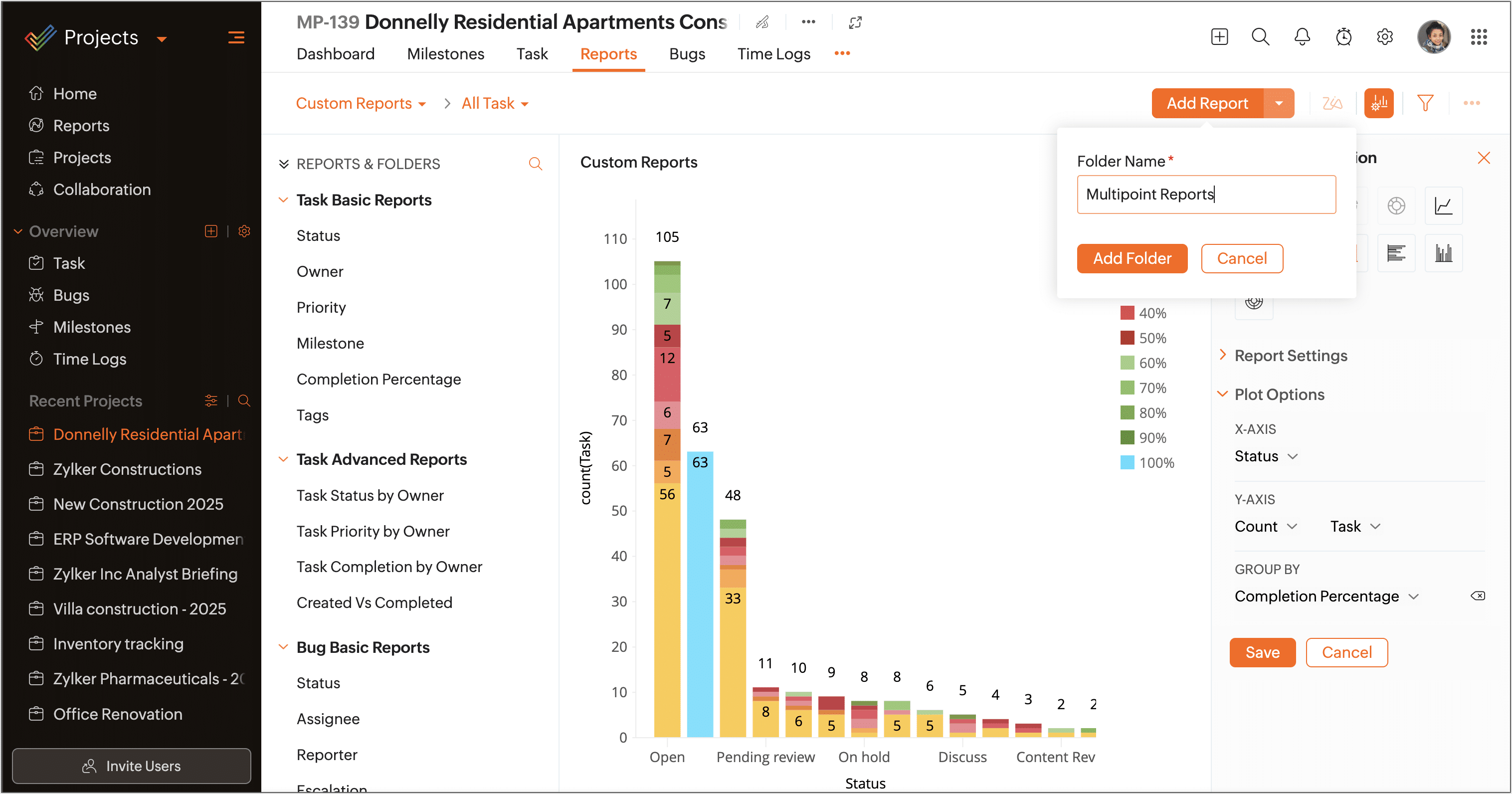 Custom reports