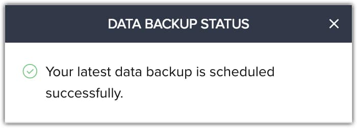 data backup scheduled