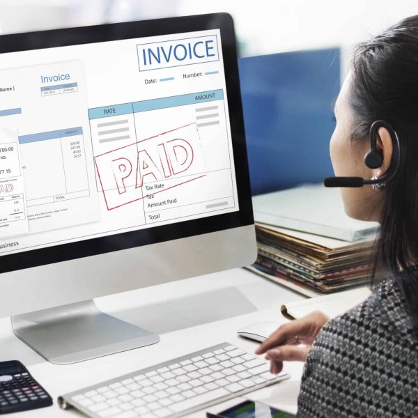 Invoice Bill Paid Payment Financial Account Concept