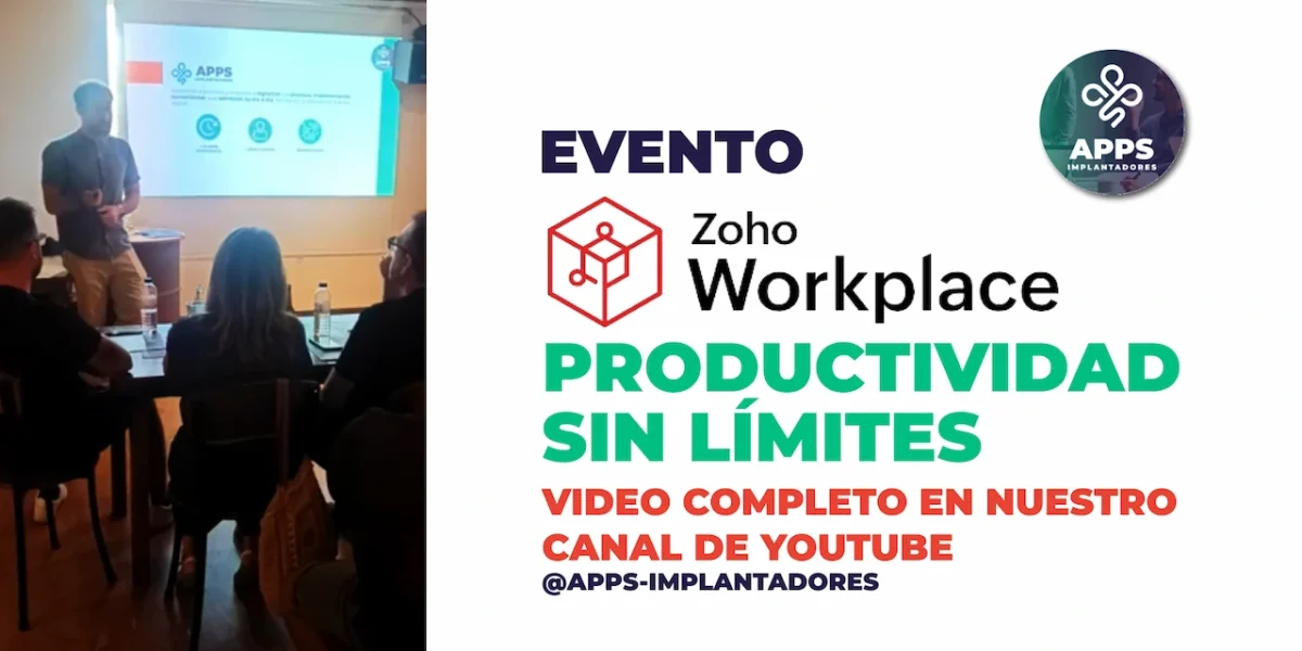 Vídeo del afterwork de Zoho Workplace de Apps Implantadores